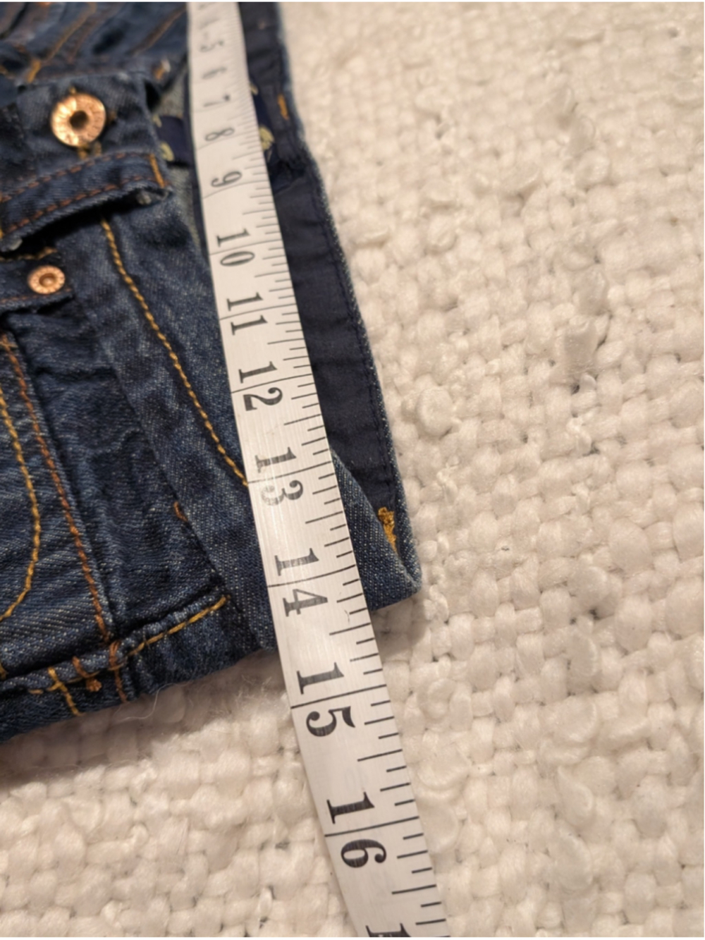 700 - Seven7 Y2K Dark Wash Bootcut Jeans Contrast Stitch 28/29 - Picture 12 of 13